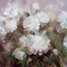 Схема вышивки «белые цветы»