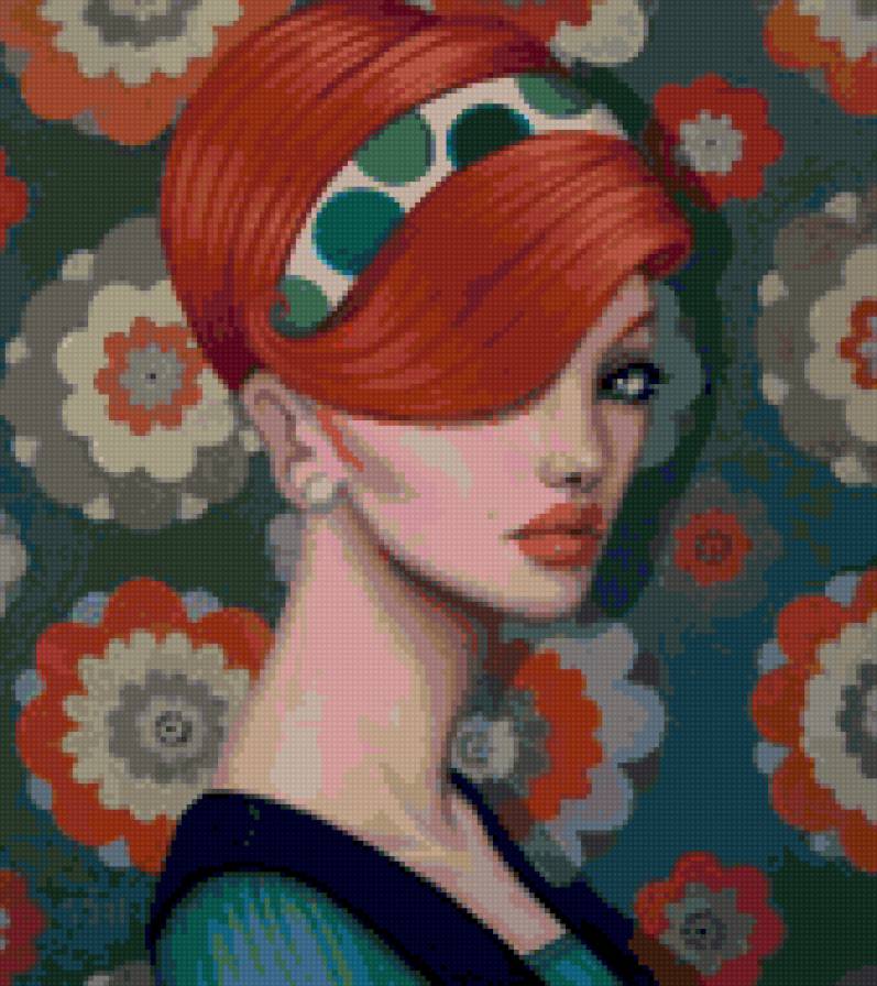 Женский образ - живопись, портрет, лицо, женщина - предпросмотр