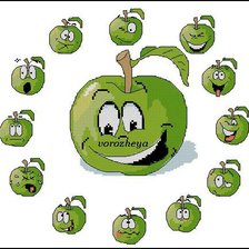 Схема вышивки «яблочные часики»