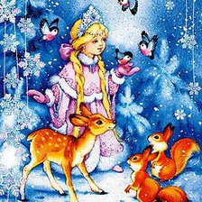 Схема вышивки «Снегурочка»