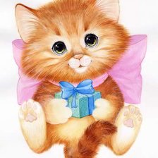 Схема вышивки «Котик»