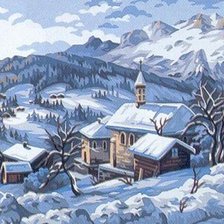 Схема вышивки «Зимний пейзаж»