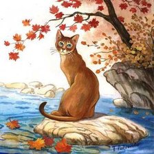 Схема вышивки «Котик»