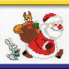 Схема вышивки «Дед Мороз с подарками»