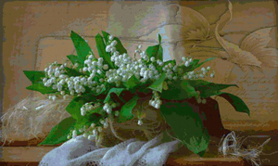 Натюрморт - цветы, натюрморт, ландыши - предпросмотр