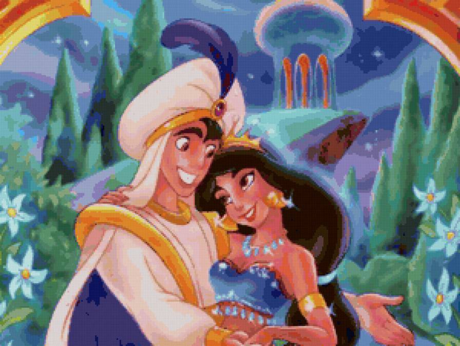 Алладин и Жасмин - детская, детям, алладин, дисней, жасмин, мультик - предпросмотр