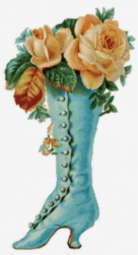 серия "каприз" - винтаж, обувь, цветы - предпросмотр