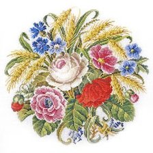 Схема вышивки «букет с колосьями»