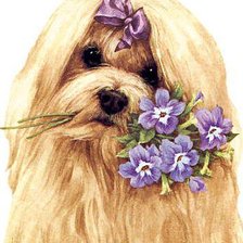 Схема вышивки «Собачка»