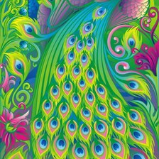 Схема вышивки «Павлин. Панно»