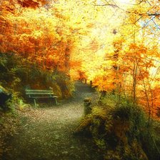 Схема вышивки «осенний парк»