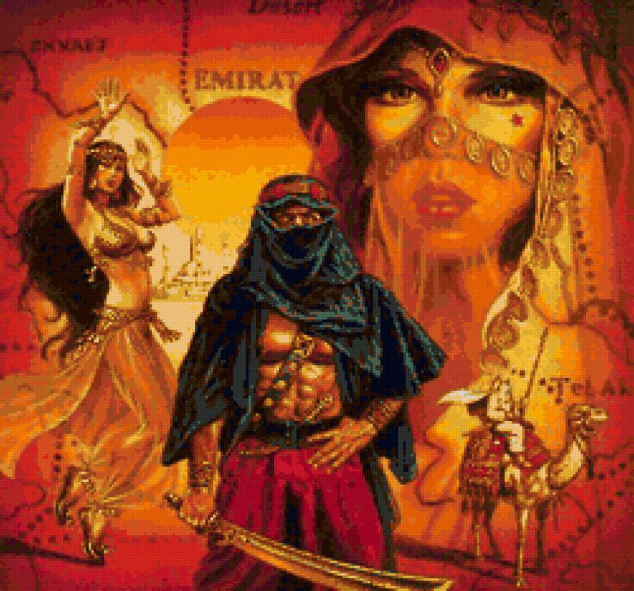 Цари пустыни - египет, люди, восток, картина - предпросмотр