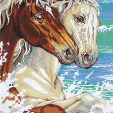 Схема вышивки «Лошади»