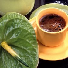 Схема вышивки «Утро кофейно-цветочное»