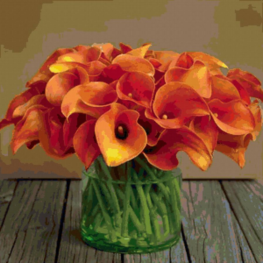 №98226 - цветы, подушка, картина, букет - предпросмотр