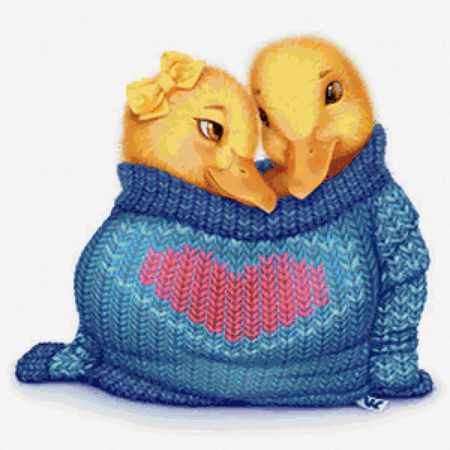 №98282 - птицы, подушка, детское, картина, любовь, мульты - предпросмотр