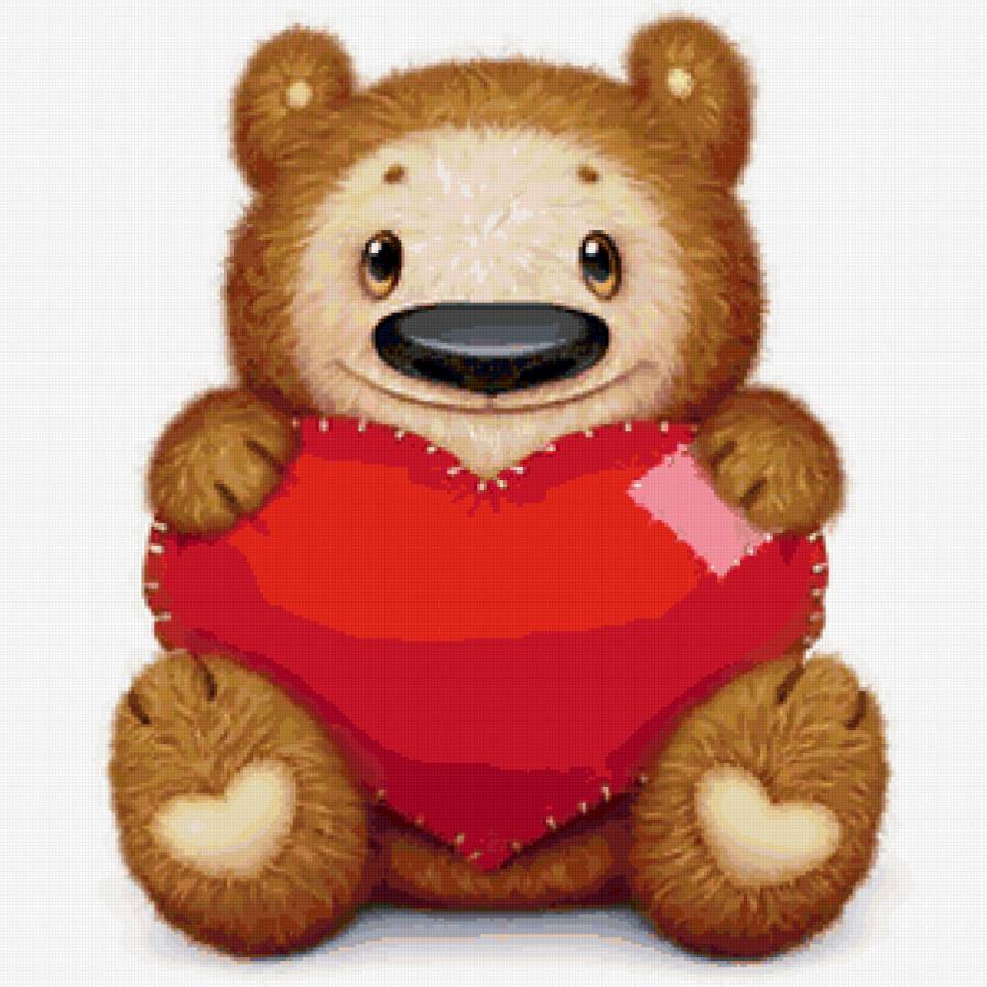 №98287 - мульты, подушка, картина, детское, животные, мишки тедди - предпросмотр