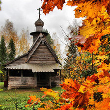 Схема вышивки «старая церквушка»