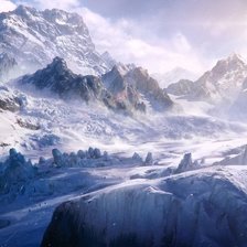 Схема вышивки «горы»