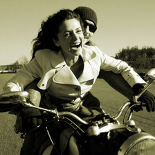 На мотоцикле