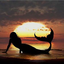 Схема вышивки «Русалка на берегу»