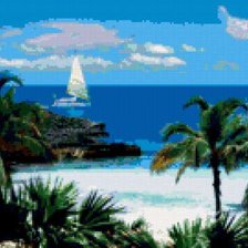 Схема вышивки «море»