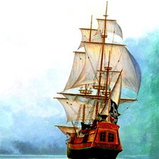 Схема вышивки «парусник»