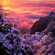 Схема вышивки «Горы. Закат.»