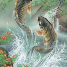 Схема вышивки «рыбки»