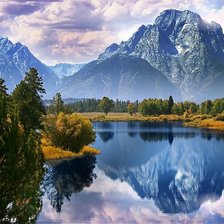 Схема вышивки «Горное озеро»