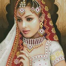 Схема вышивки «индианка»