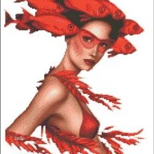 Схема вышивки «девушка»