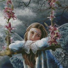 Схема вышивки «Задумчивая фея»