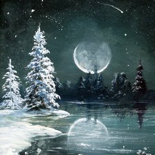 Схема вышивки «Зимнияя ночь»