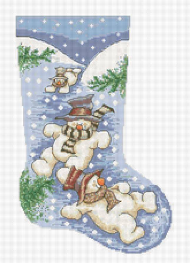 Сапожок - сапожок, сапог, рождество, снеговик, новый год - предпросмотр