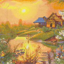 Схема вышивки «закат»