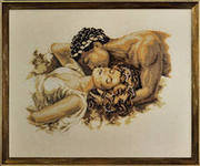 Схема вышивки «влюблённые»