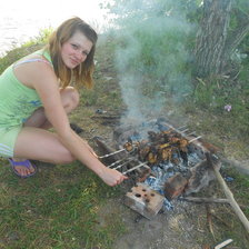 Схема вышивки «Девушка на пикнике»