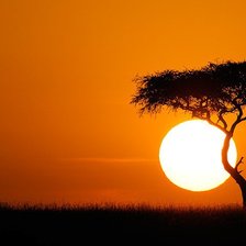 Схема вышивки «закат»