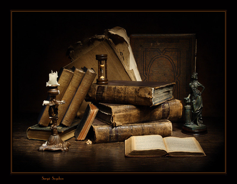 Натюрморт с книгами - картина, книги, натюрморт - оригинал