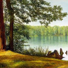 Схема вышивки «Пейзаж лес»