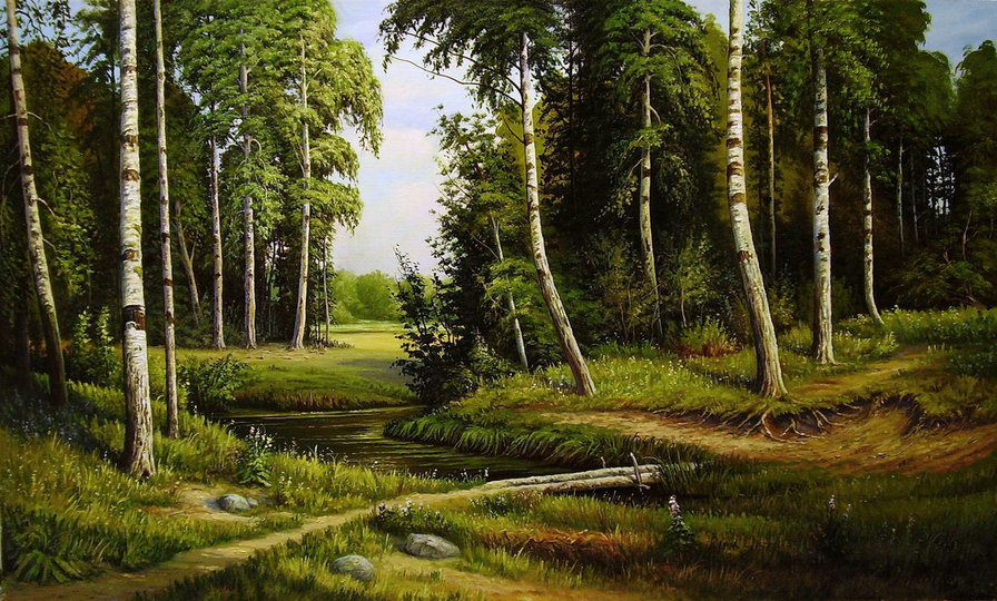 Пейзаж лес - пейзаж лес - оригинал