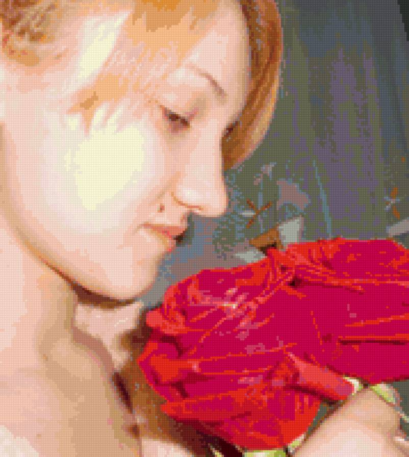 Девушка с розами - девушки - предпросмотр