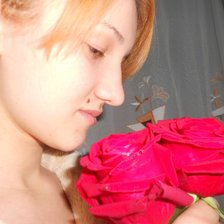 Схема вышивки «Девушка с розами»