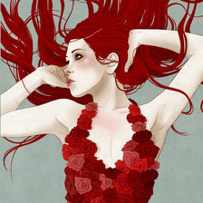 Схема вышивки «Девушка арт»