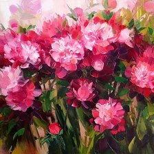 Схема вышивки «розовое поле»