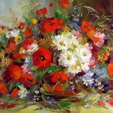 Схема вышивки «букет цветов»