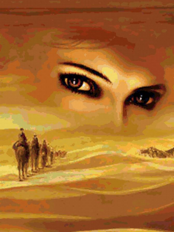 №99525 - взгляд, девушка, восток, женщина, пустыня, глаза - предпросмотр