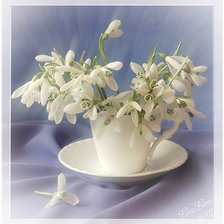 Схема вышивки «подснежники»