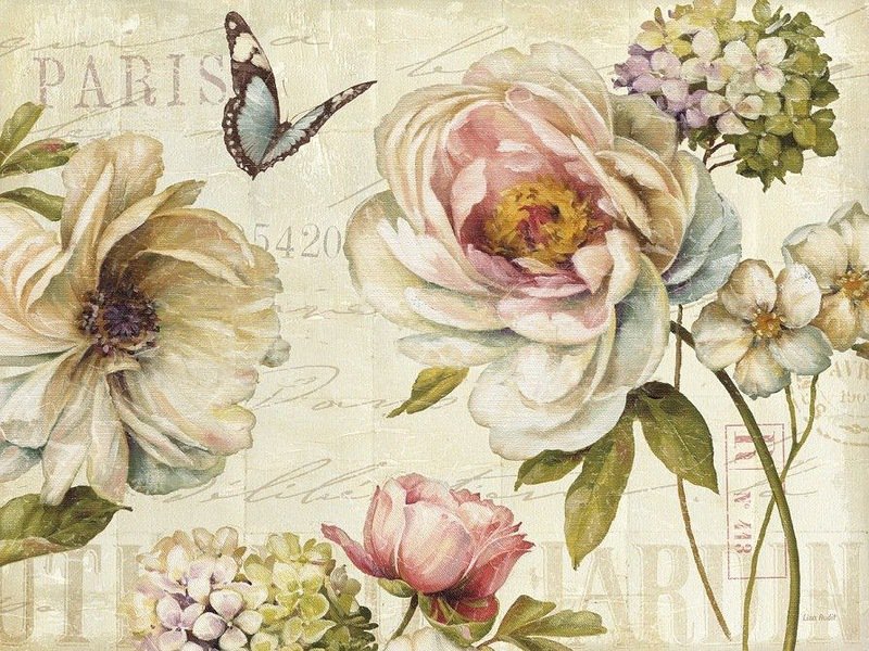Цветочный винтаж - живопись, lisa audit - оригинал
